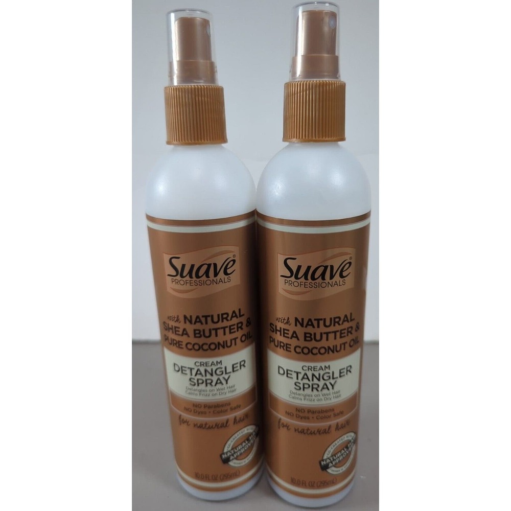 2 Pack Suave Professional for Natural Hair Detangler Spray Cream 10 oz